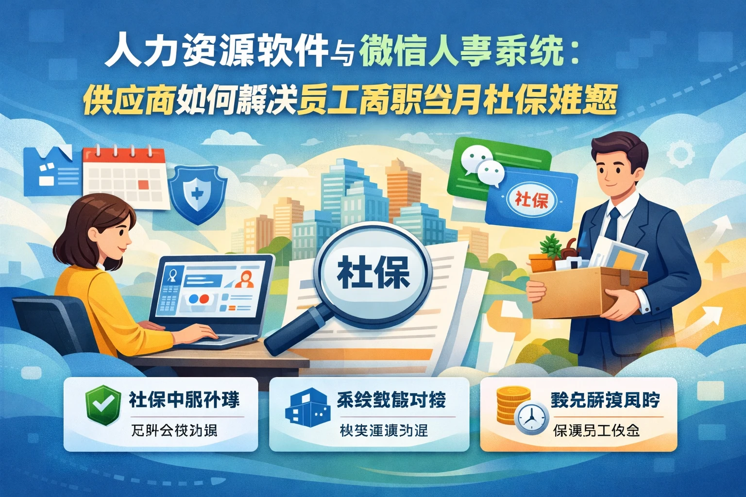 人力资源软件与微信人事系统：供应商如何解决员工离职当月社保难题