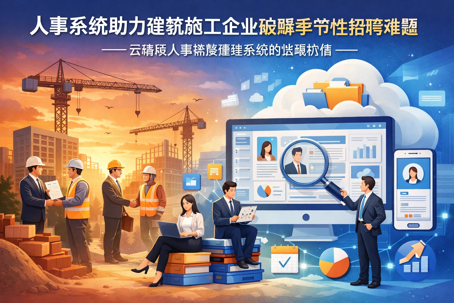 人事系统助力建筑施工企业破解季节性招聘难题——云端版人事档案管理系统的战略价值