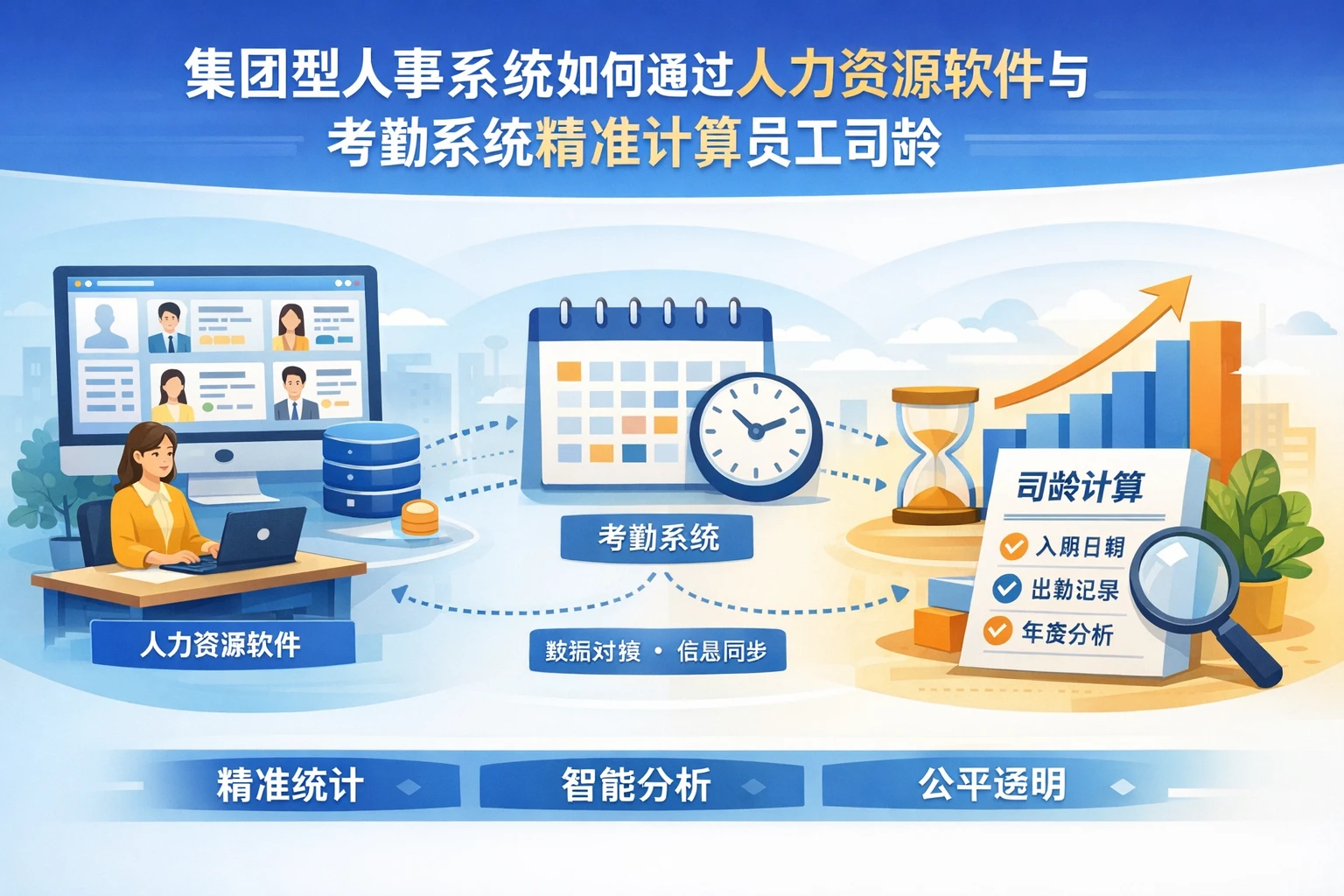 集团型人事系统如何通过人力资源软件与考勤系统精准计算员工司龄