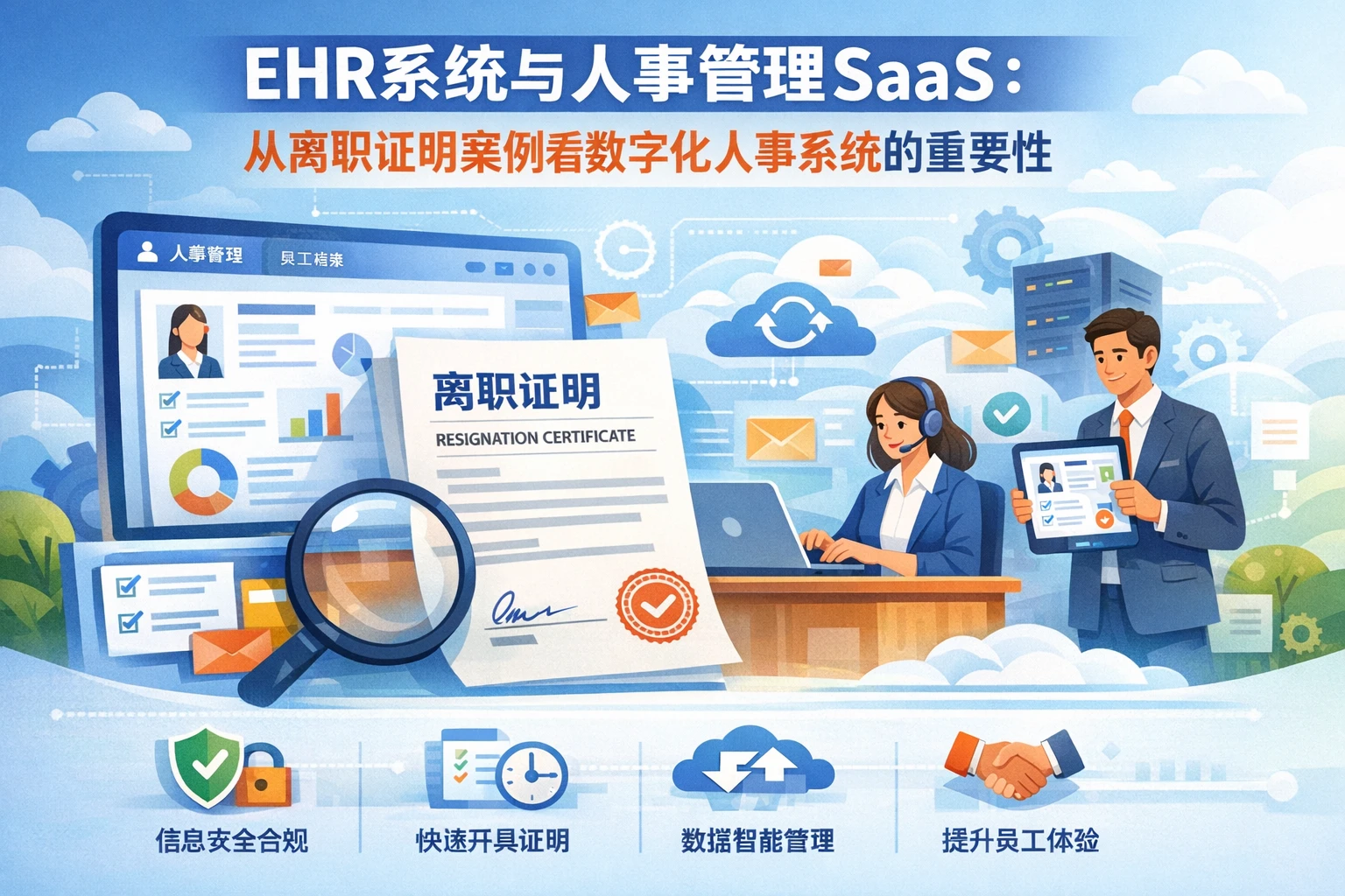 EHR系统与人事管理SaaS：从离职证明案例看数字化人事系统的重要性