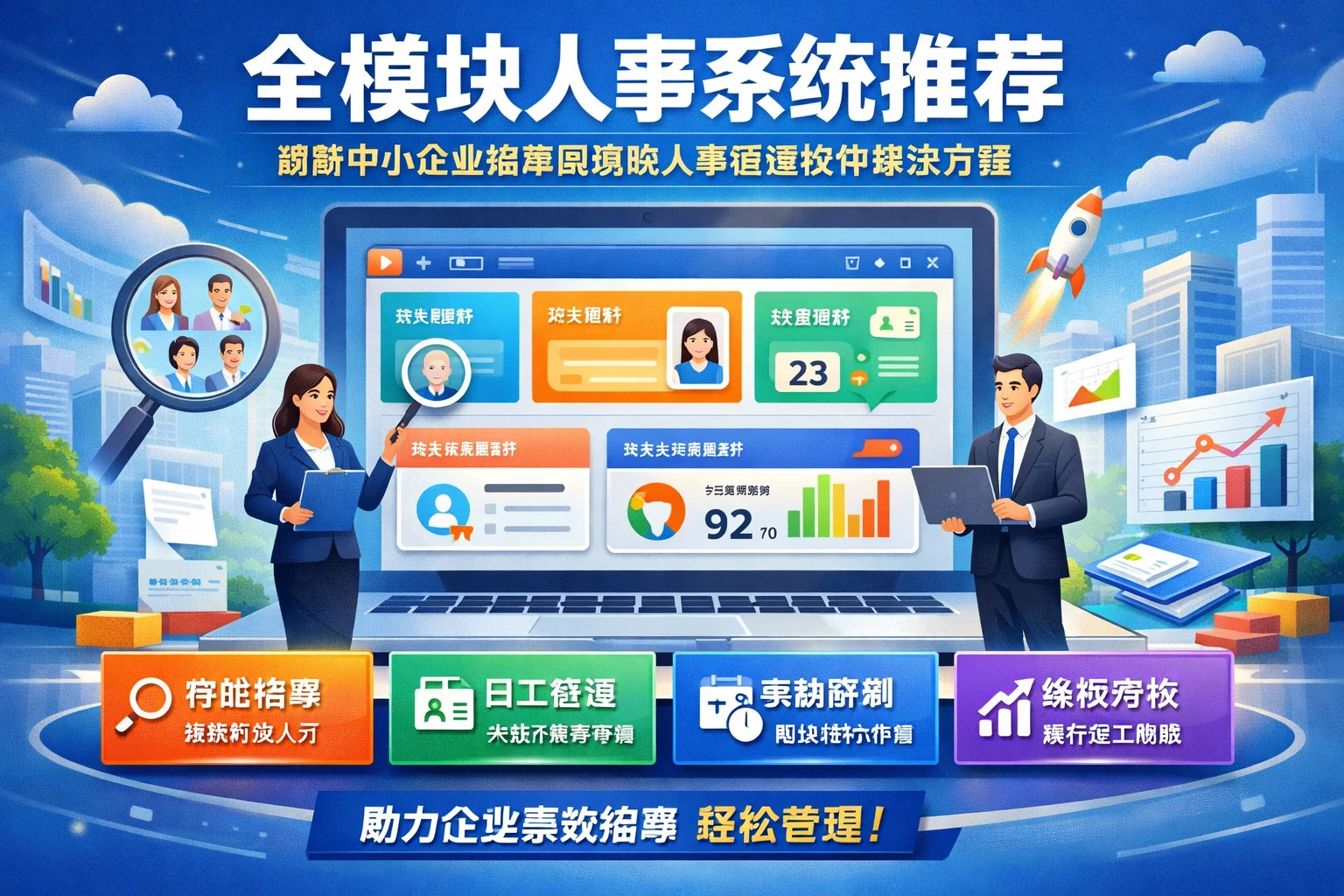 全模块人事系统推荐：破解中小企业招聘困境的人事管理软件解决方案