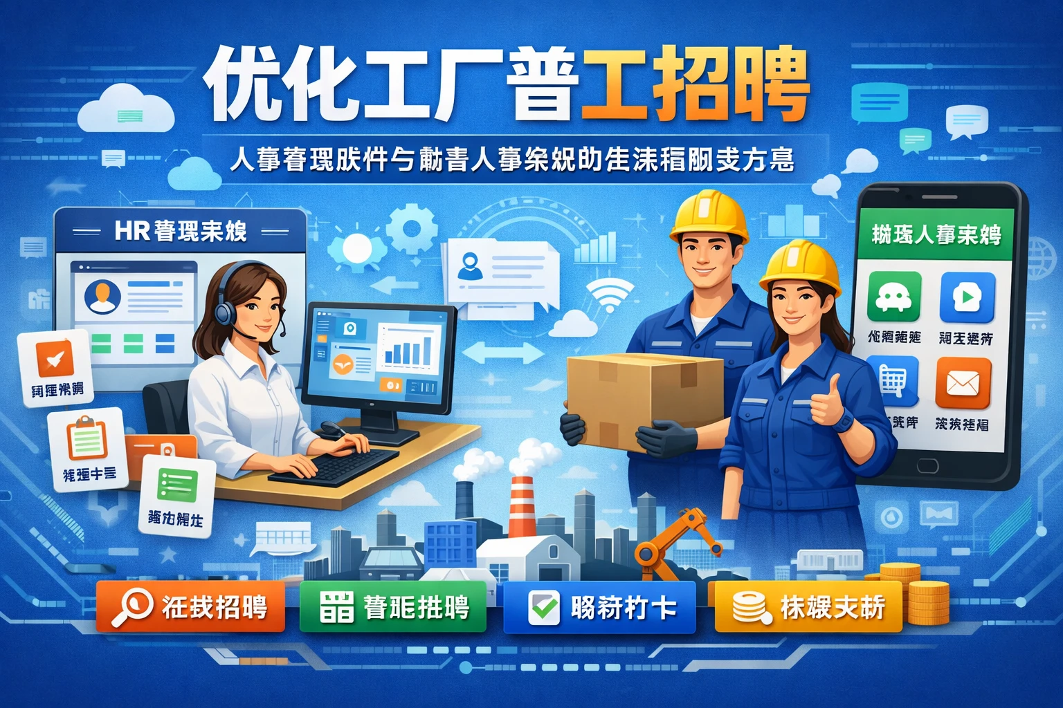 优化工厂普工招聘:人事管理软件与微信人事系统的全流程解决方案