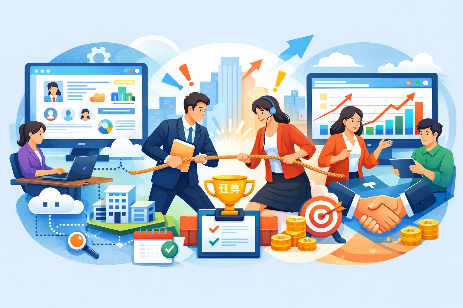 优化HR系统与多分支机构人事系统，解决业务主管与下属抢单难题