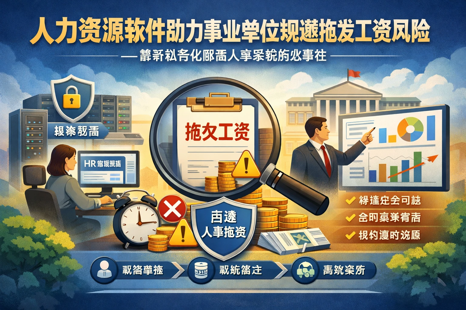 人力资源软件助力事业单位规避拖发工资风险——解析私有化部署人事系统的必要性