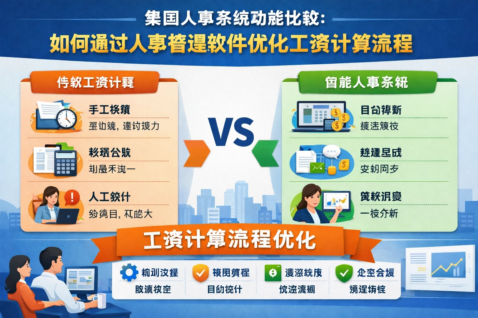 集团人事系统功能比较:如何通过人事管理软件优化工资计算流程