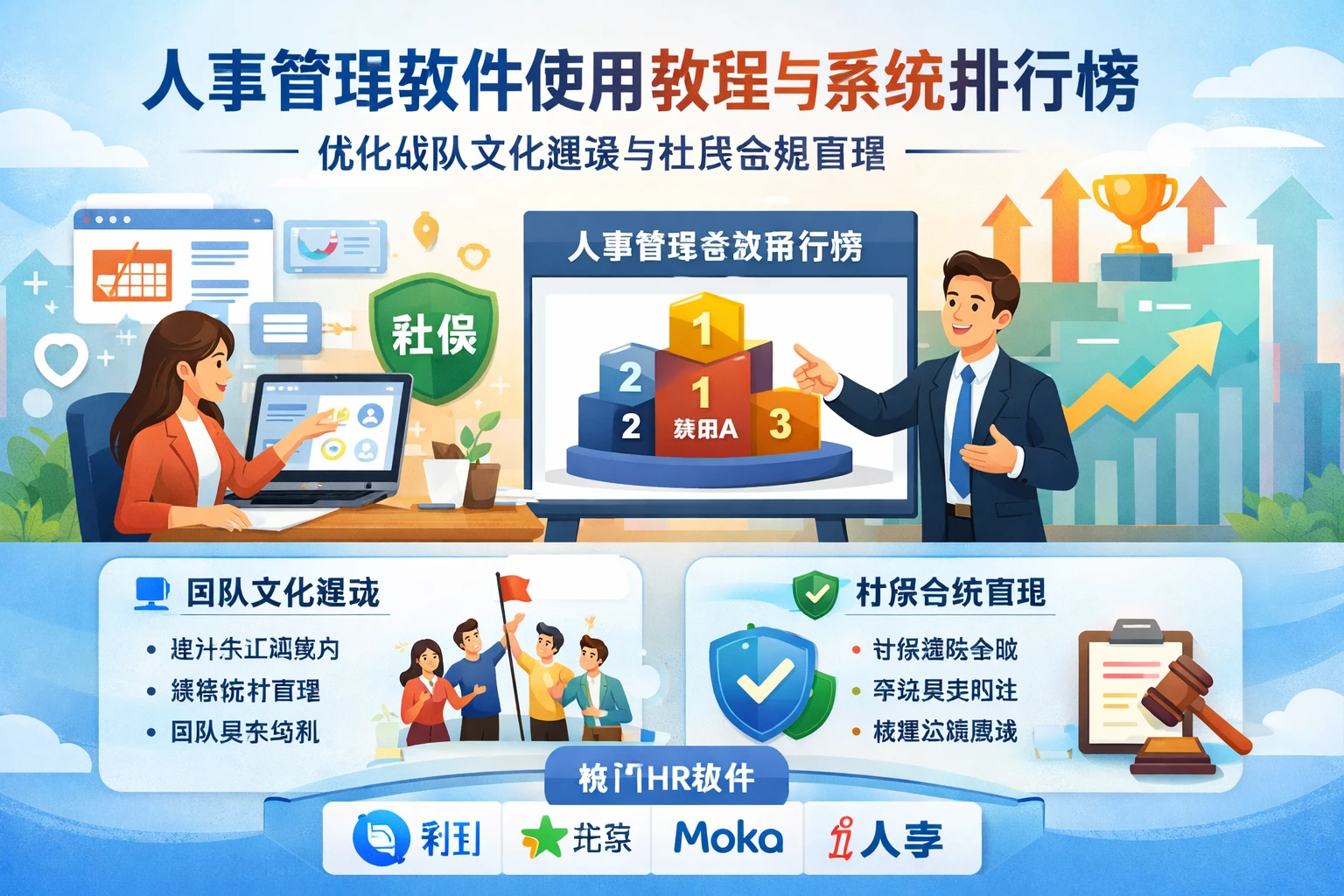 人事管理软件使用教程与系统排行榜:优化战队文化建设与社保合规管理