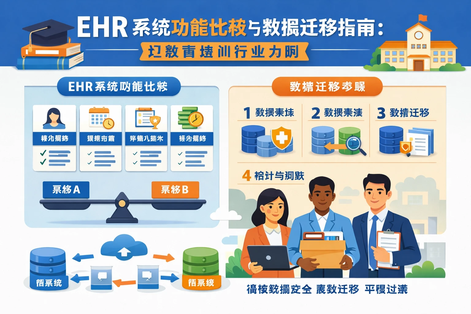 EHR系统功能比较与数据迁移指南:以教育培训行业为例