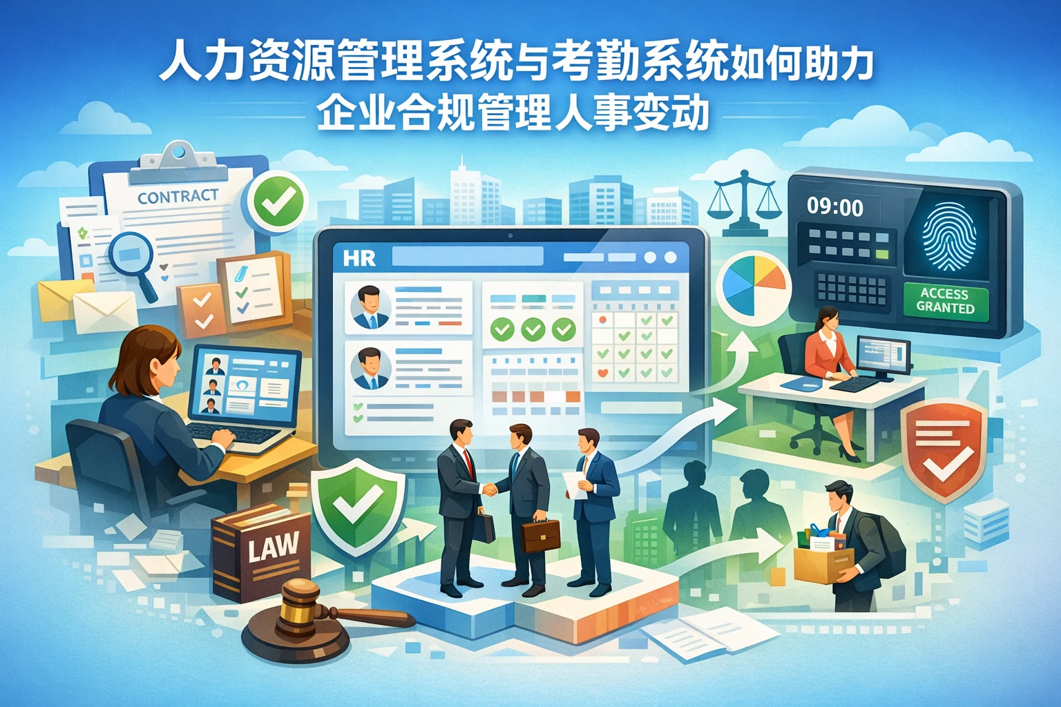 人力资源管理系统与考勤系统如何助力企业合规管理人事变动