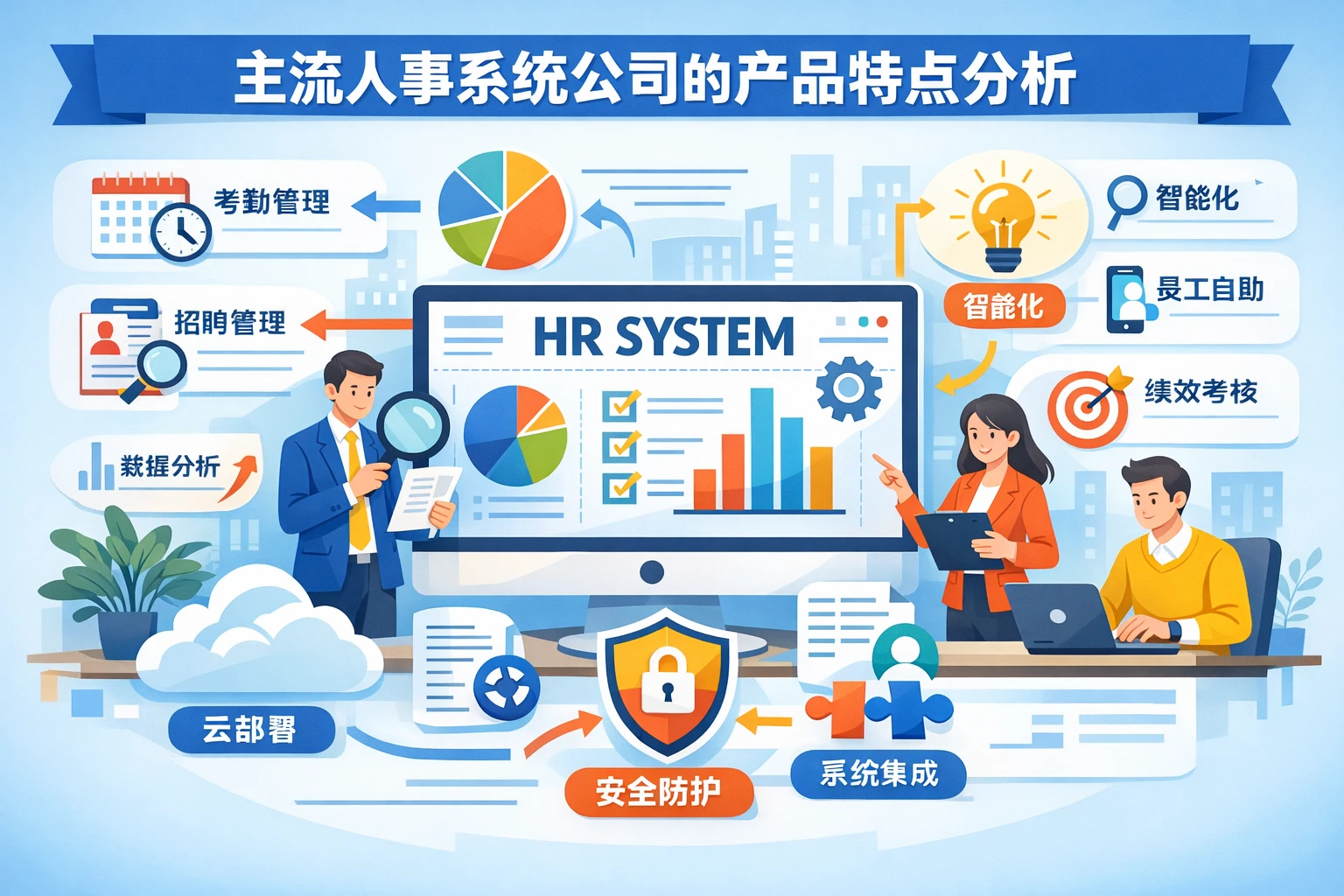 主流人事系统公司的产品特点分析