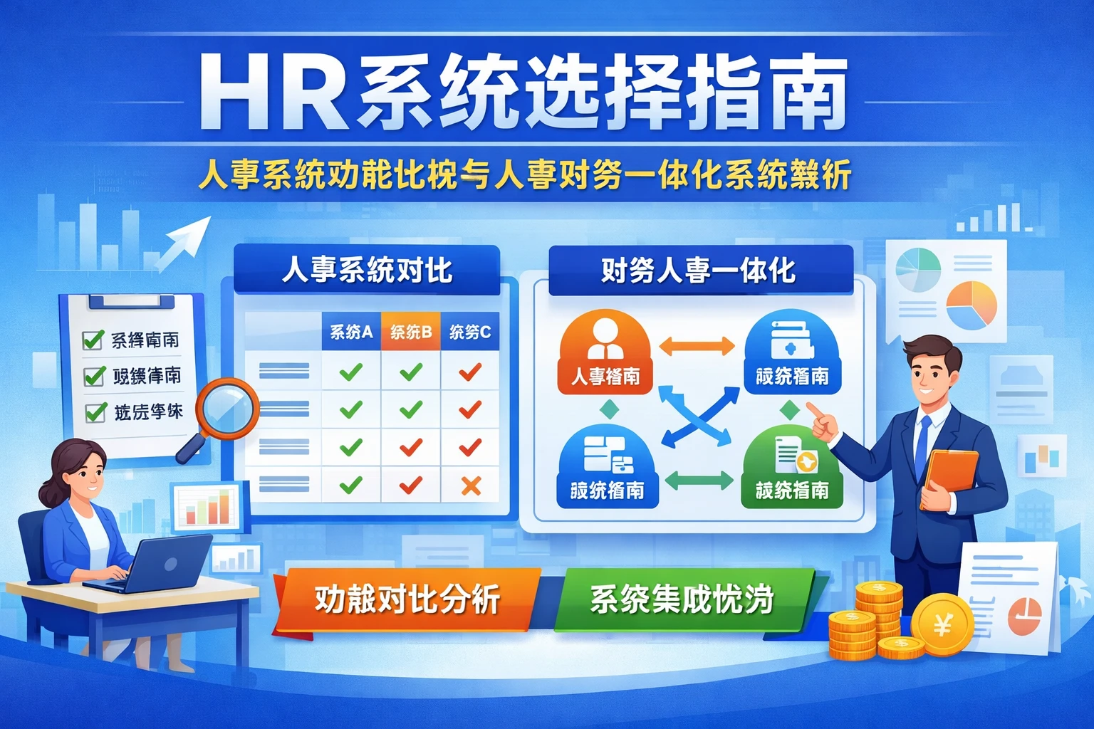 HR系统选择指南：人事系统功能比较与人事财务一体化系统解析