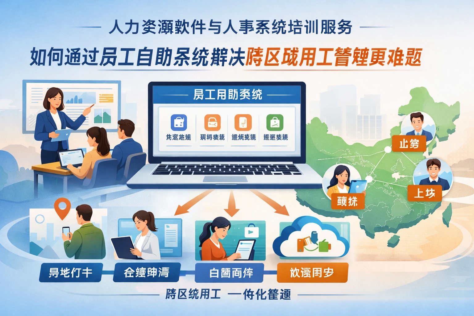 人力资源软件与人事系统培训服务如何通过员工自助系统解决跨区域用工管理难题