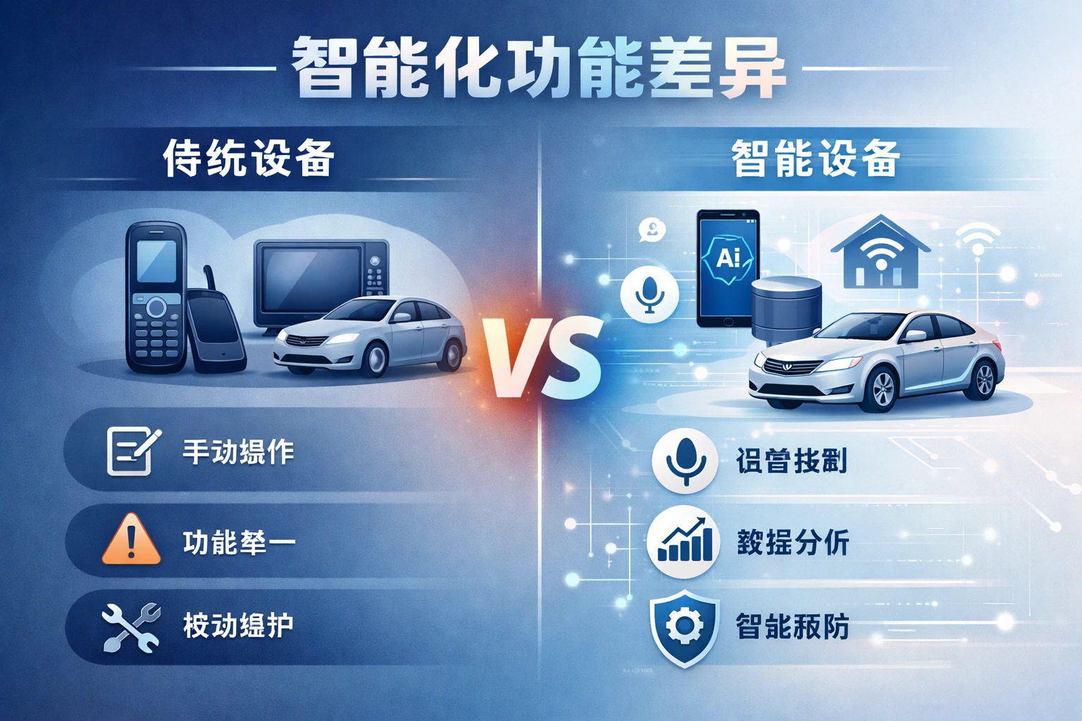 智能化功能差异