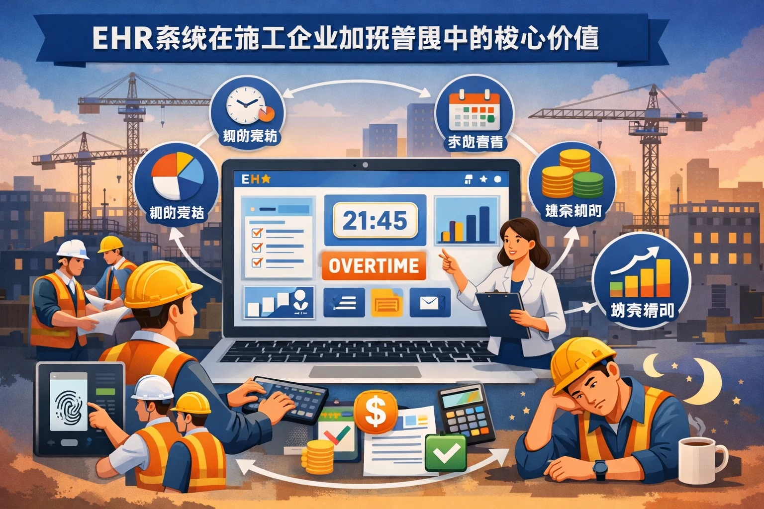 EHR系统在施工企业加班管理中的核心价值