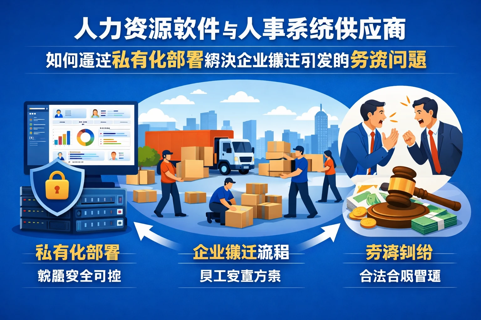 人力资源软件与人事系统供应商如何通过私有化部署解决企业搬迁引发的劳资问题