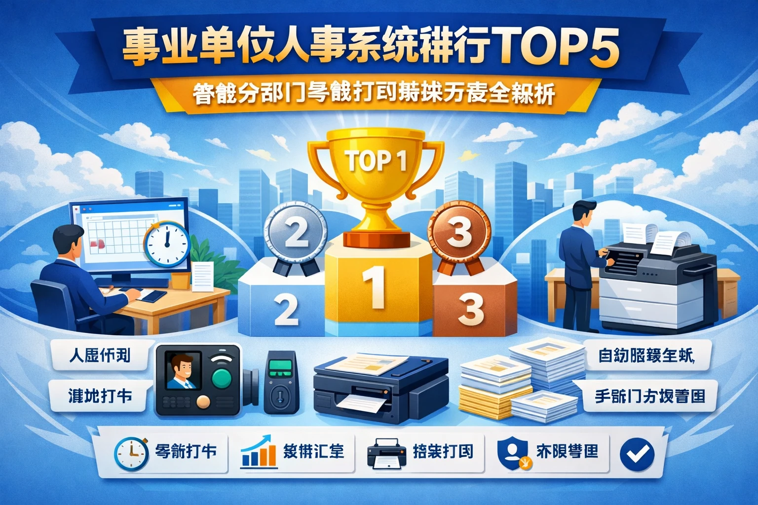 事业单位人事系统排行榜TOP5:智能分部门考勤打印解决方案全解析