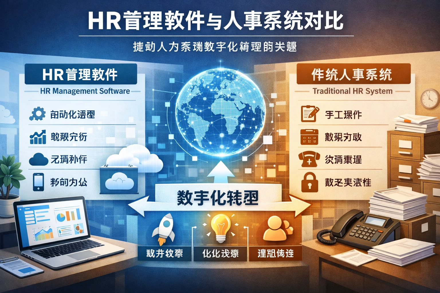 HR管理软件与人事系统对比：推动人力资源数字化转型的关键