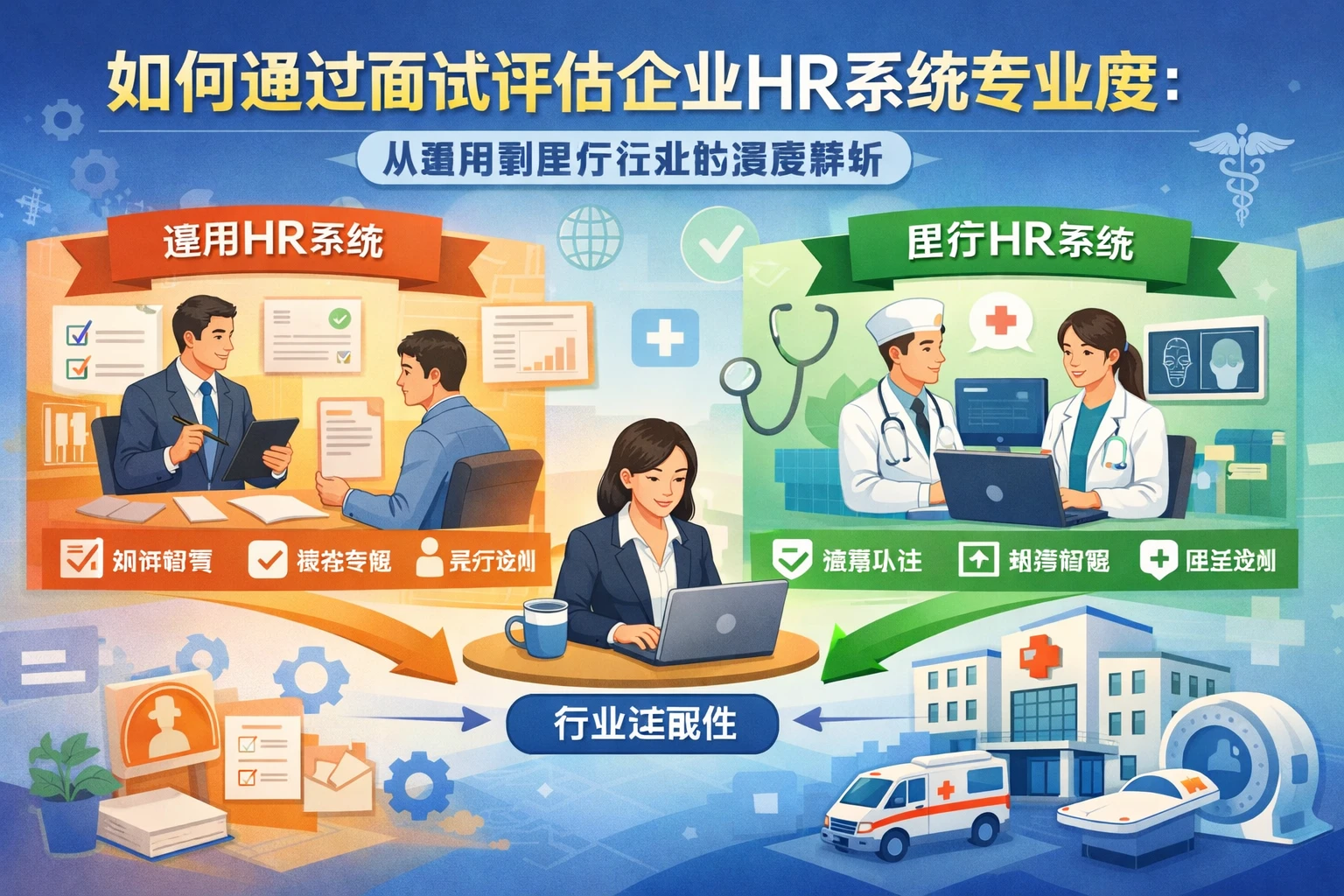 如何通过面试评估企业HR系统专业度：从通用到医疗行业的深度解析