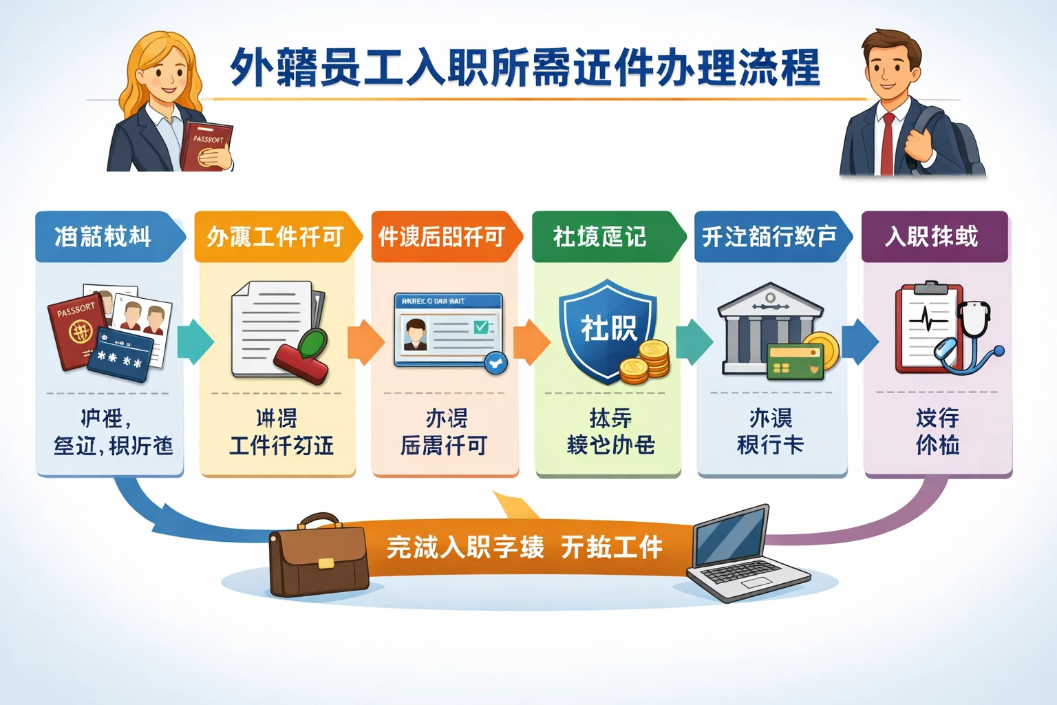外籍员工入职所需证件办理流程