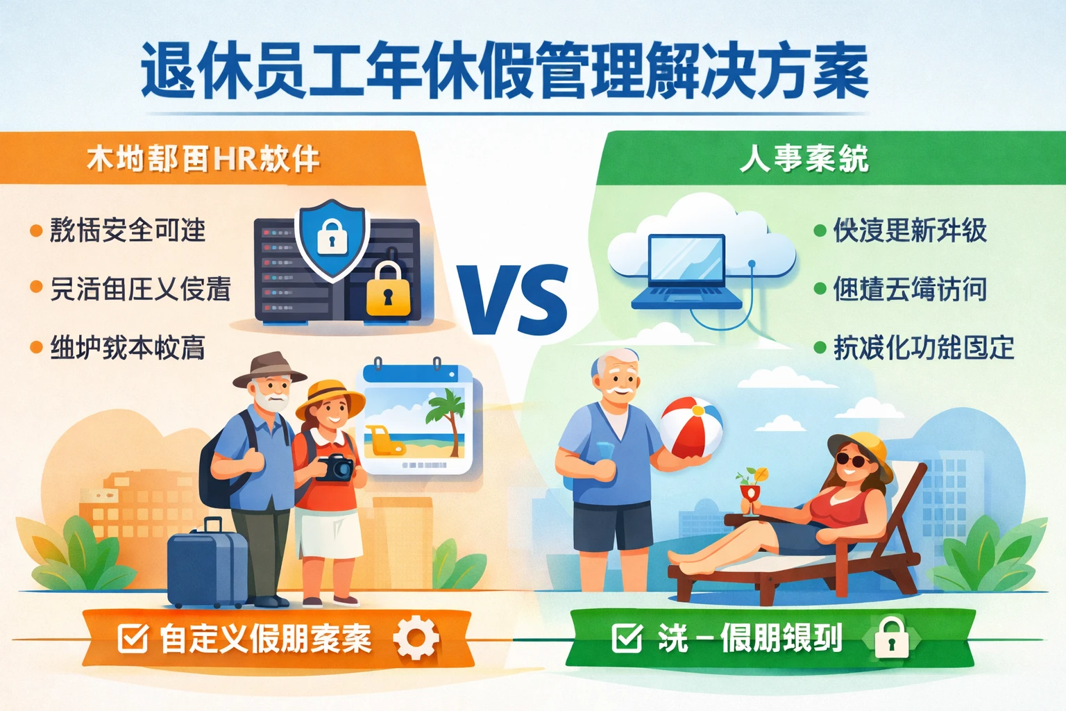 人力资源软件本地部署与人事系统对比：退休员工年休假管理解决方案