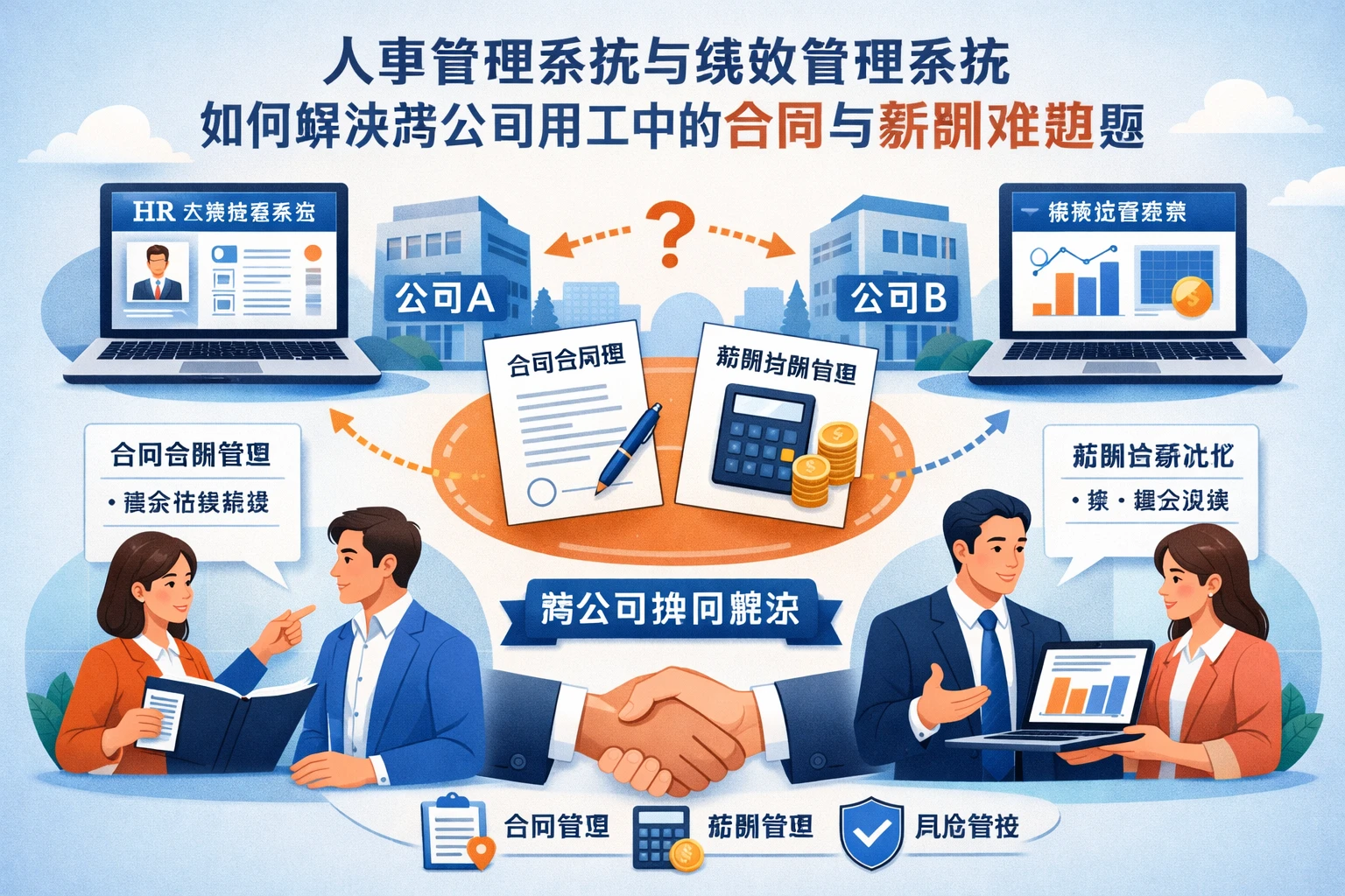 人事管理系统与绩效管理系统如何解决跨公司用工中的合同与薪酬难题