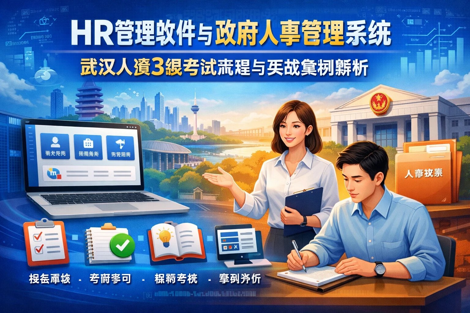 HR管理软件与政府人事管理系统：武汉人资3级考试流程与实战案例解析