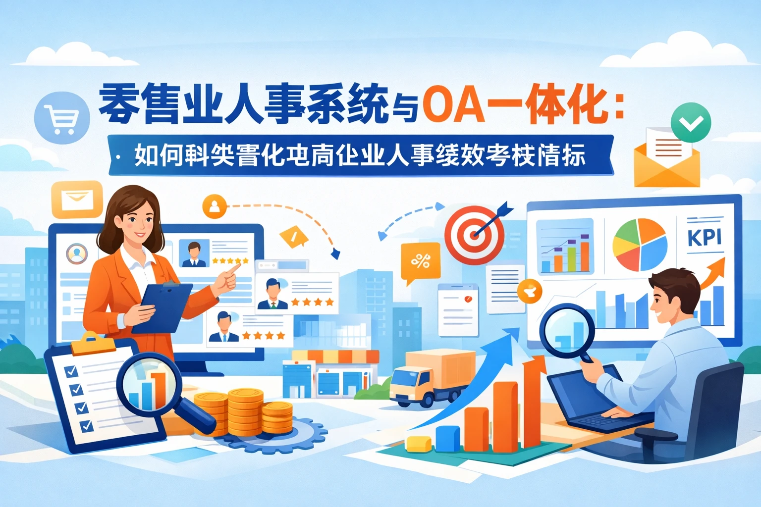 零售业人事系统与OA一体化：如何科学量化电商企业人事绩效考核指标