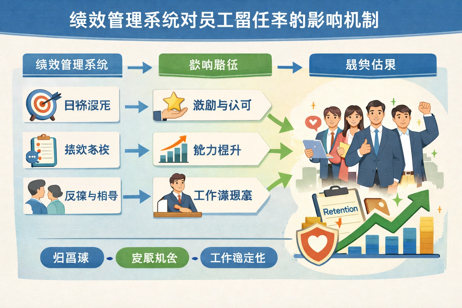 绩效管理系统对员工留任率的影响机制