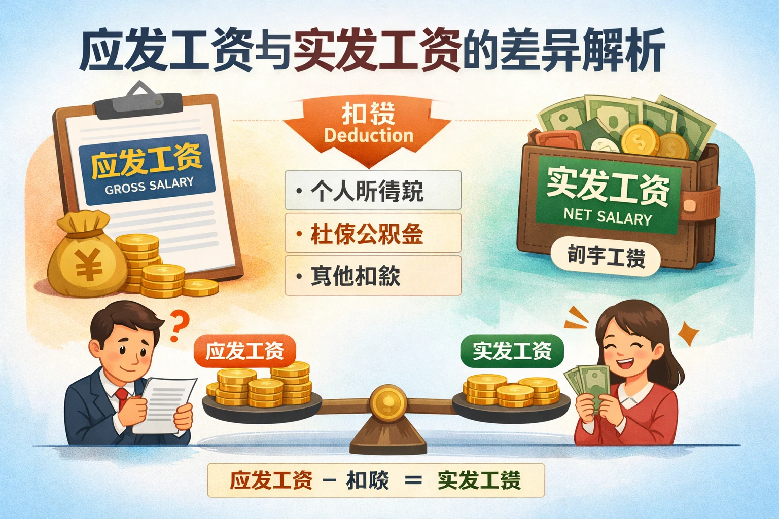 应发工资与实发工资的差异解析