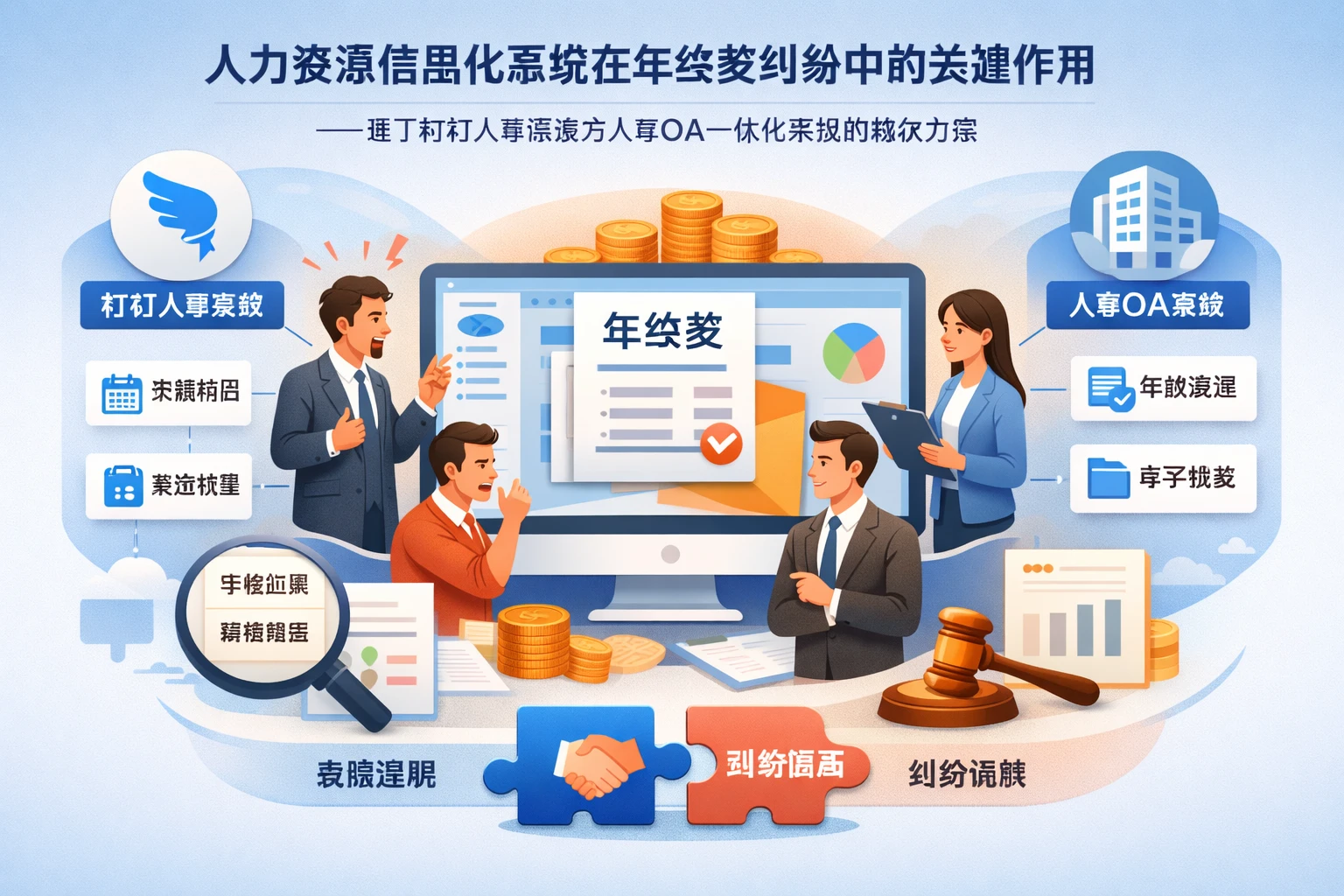 人力资源信息化系统在年终奖纠纷中的关键作用——基于钉钉人事系统与人事OA一体化系统的解决方案
