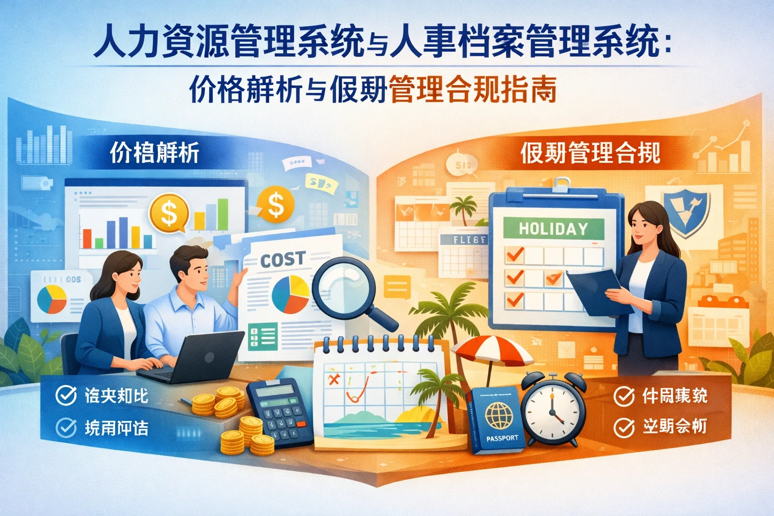 人力资源管理系统与人事档案管理系统:价格解析与假期管理合规指南