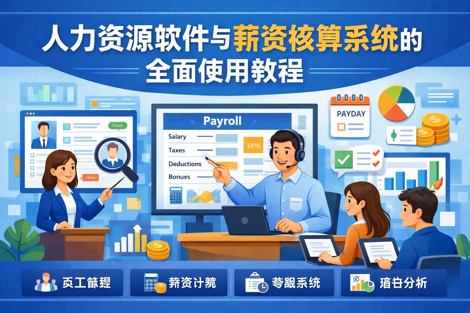 人力资源软件与薪资核算系统的全面使用教程
