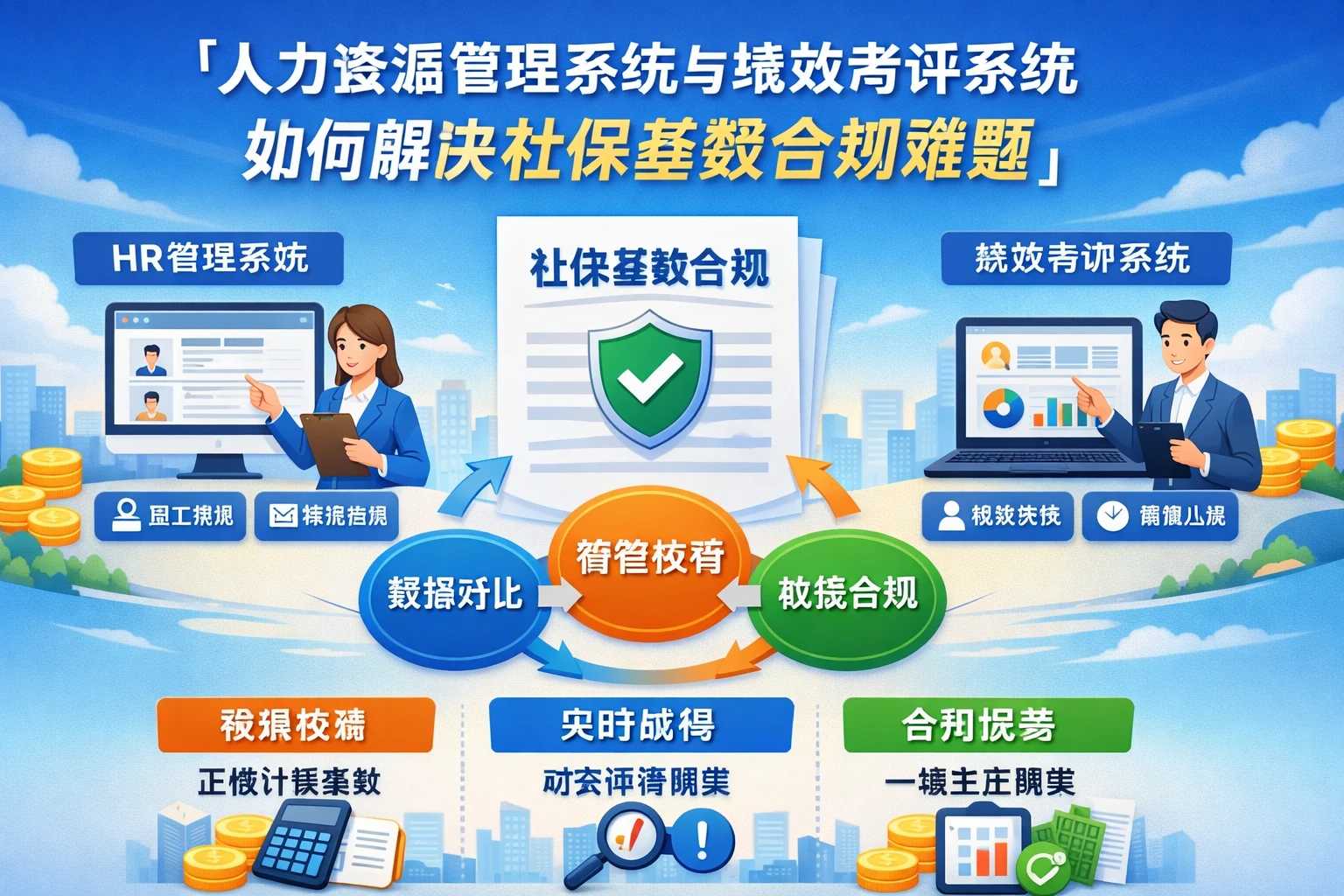 人力资源管理系统与绩效考评系统如何解决社保基数合规难题