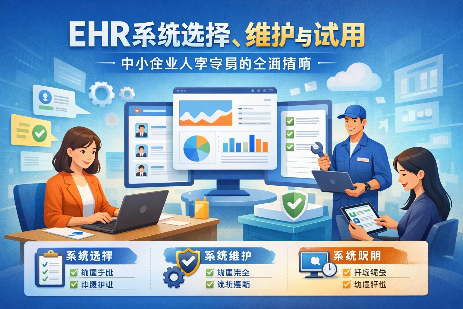 EHR系统选择、维护与试用：中小企业人事专员的全面指南