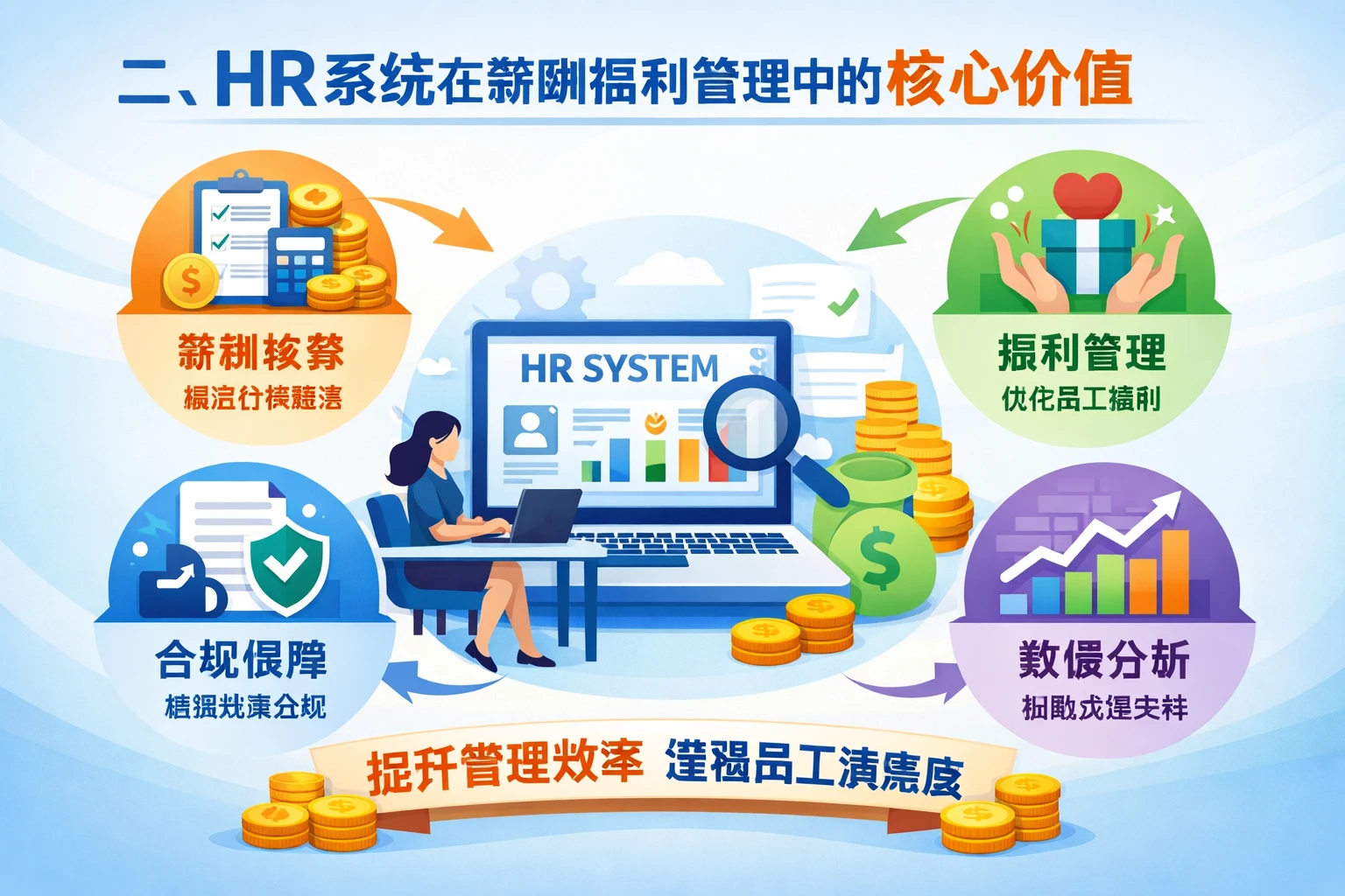 二、HR系统在薪酬福利管理中的核心价值