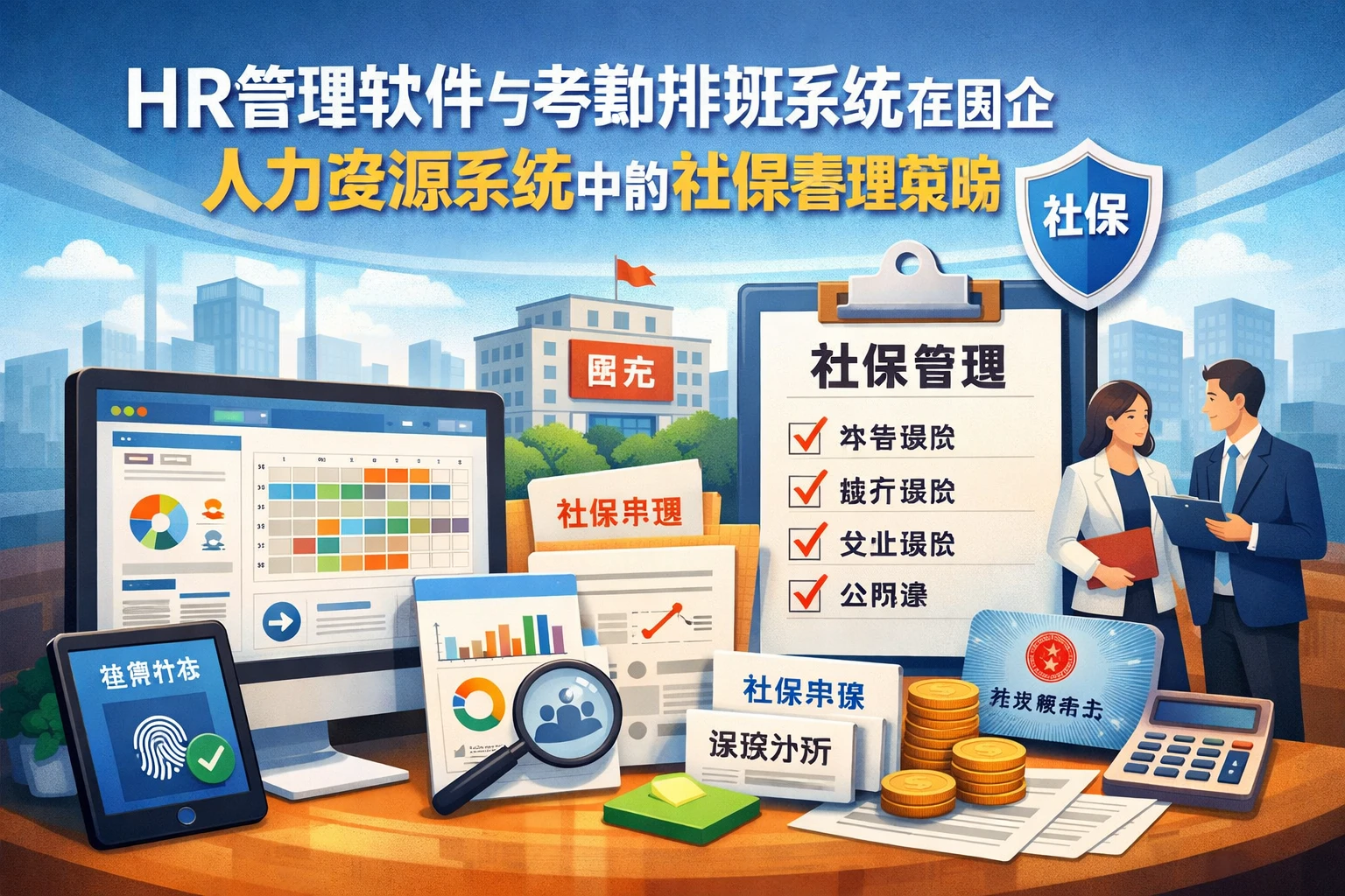 HR管理软件与考勤排班系统在国企人力资源系统中的社保管理策略
