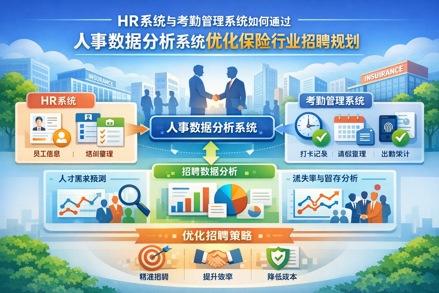 HR系统与考勤管理系统如何通过人事数据分析系统优化保险行业招聘规划