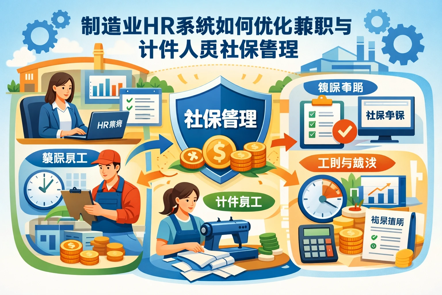 制造业HR系统如何优化兼职与计件人员社保管理