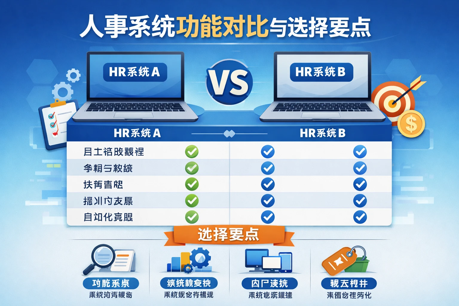 人事系统功能对比与选择要点