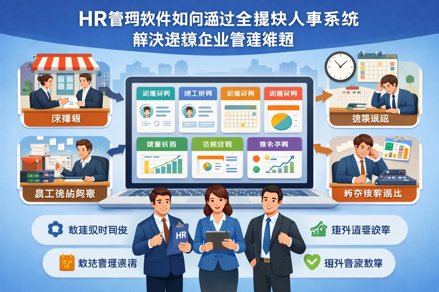 HR管理软件如何通过全模块人事系统解决连锁企业管理难题