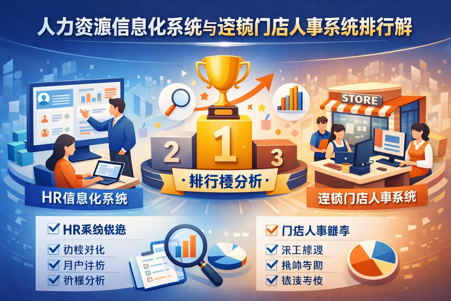 人力资源信息化系统与连锁门店人事系统排行榜解析