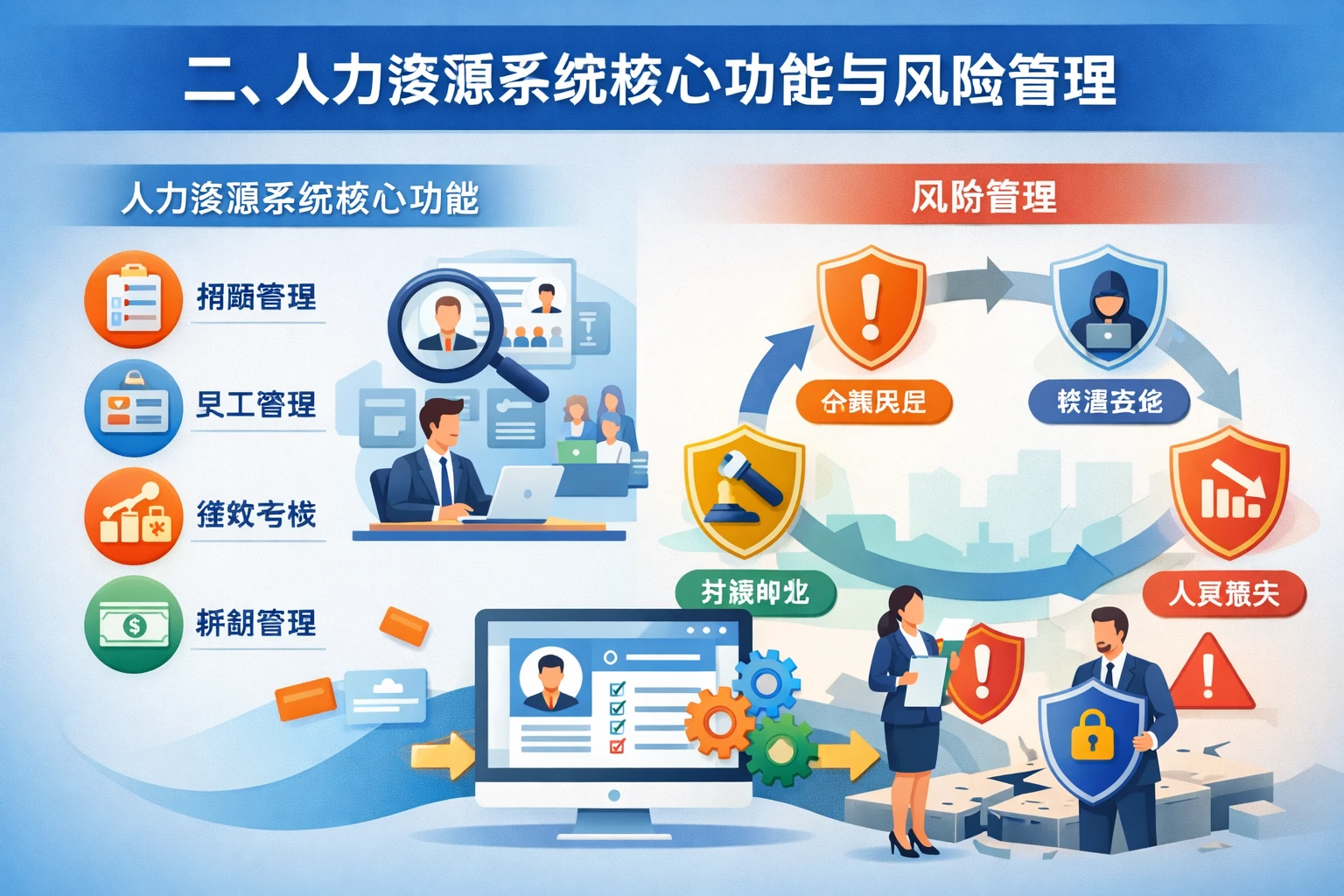 二、人力资源系统核心功能与风险管理