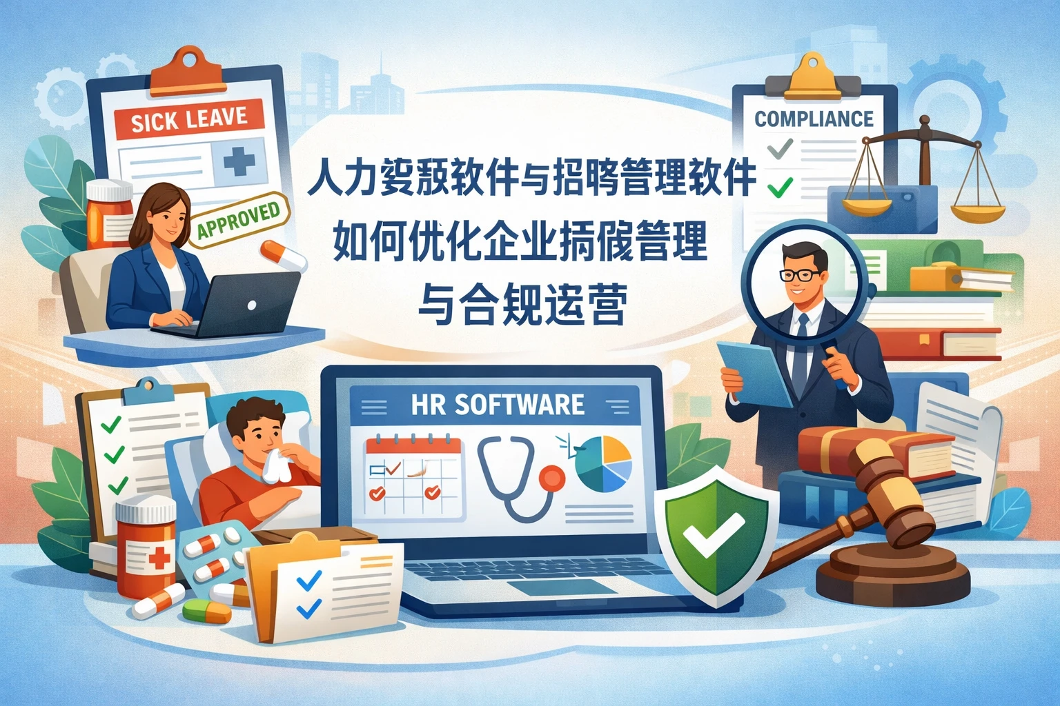 人力资源软件与招聘管理软件如何优化企业病假管理与合规运营
