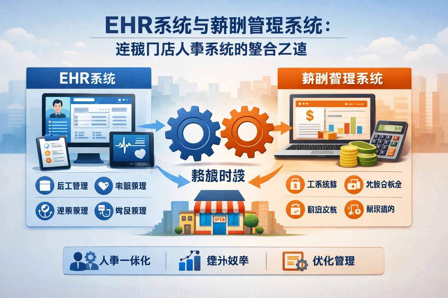 EHR系统与薪酬管理系统:连锁门店人事系统的整合之道