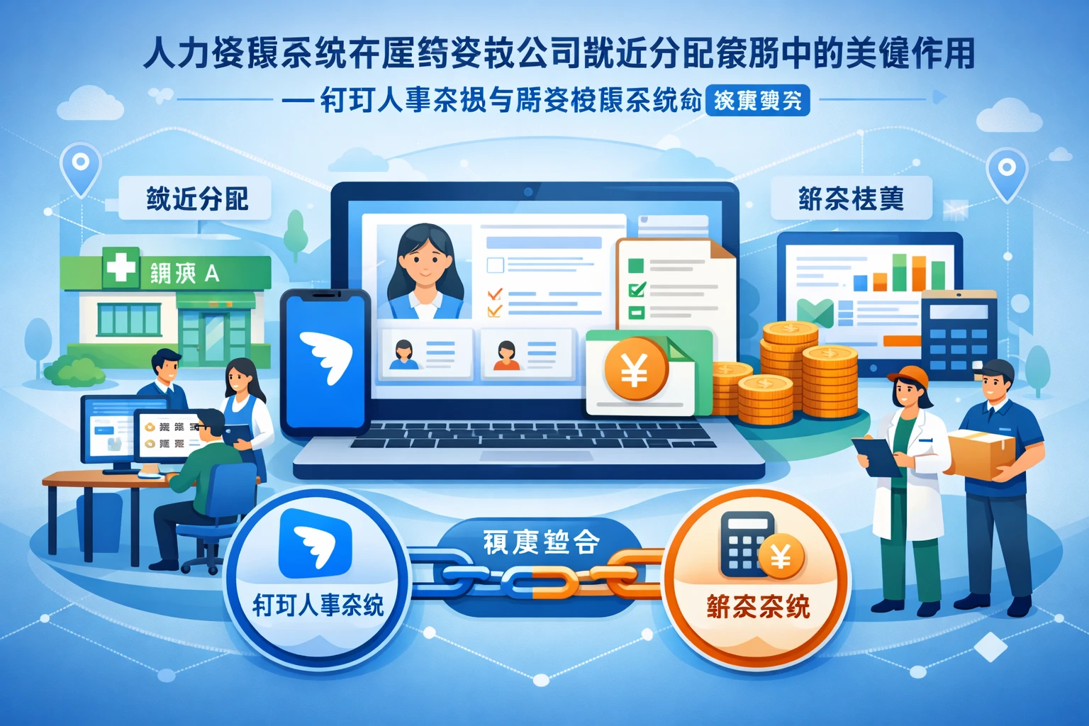人力资源系统在医药连锁公司就近分配策略中的关键作用——钉钉人事系统与薪资核算系统的深度整合