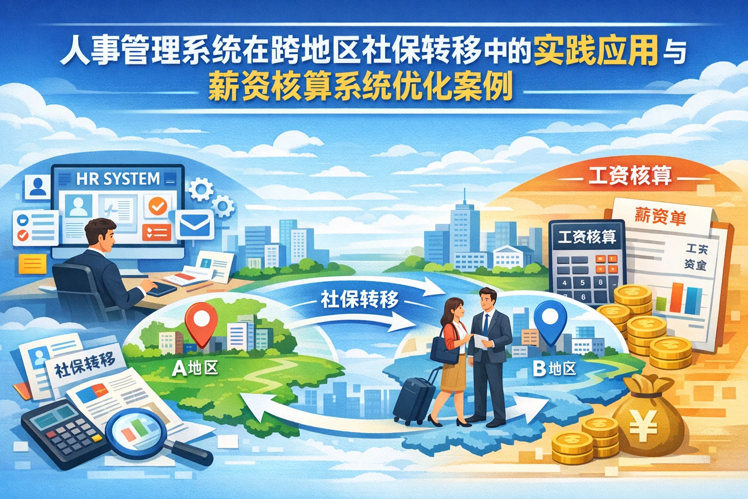人事管理系统在跨地区社保转移中的实践应用与薪资核算系统优化案例