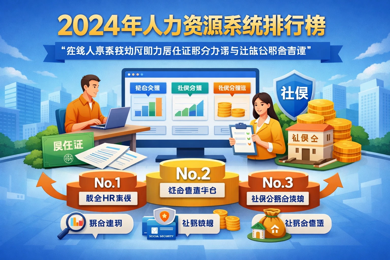 2024年人力资源系统排行榜:在线人事系统如何助力居住证积分办理与社保公积金管理
