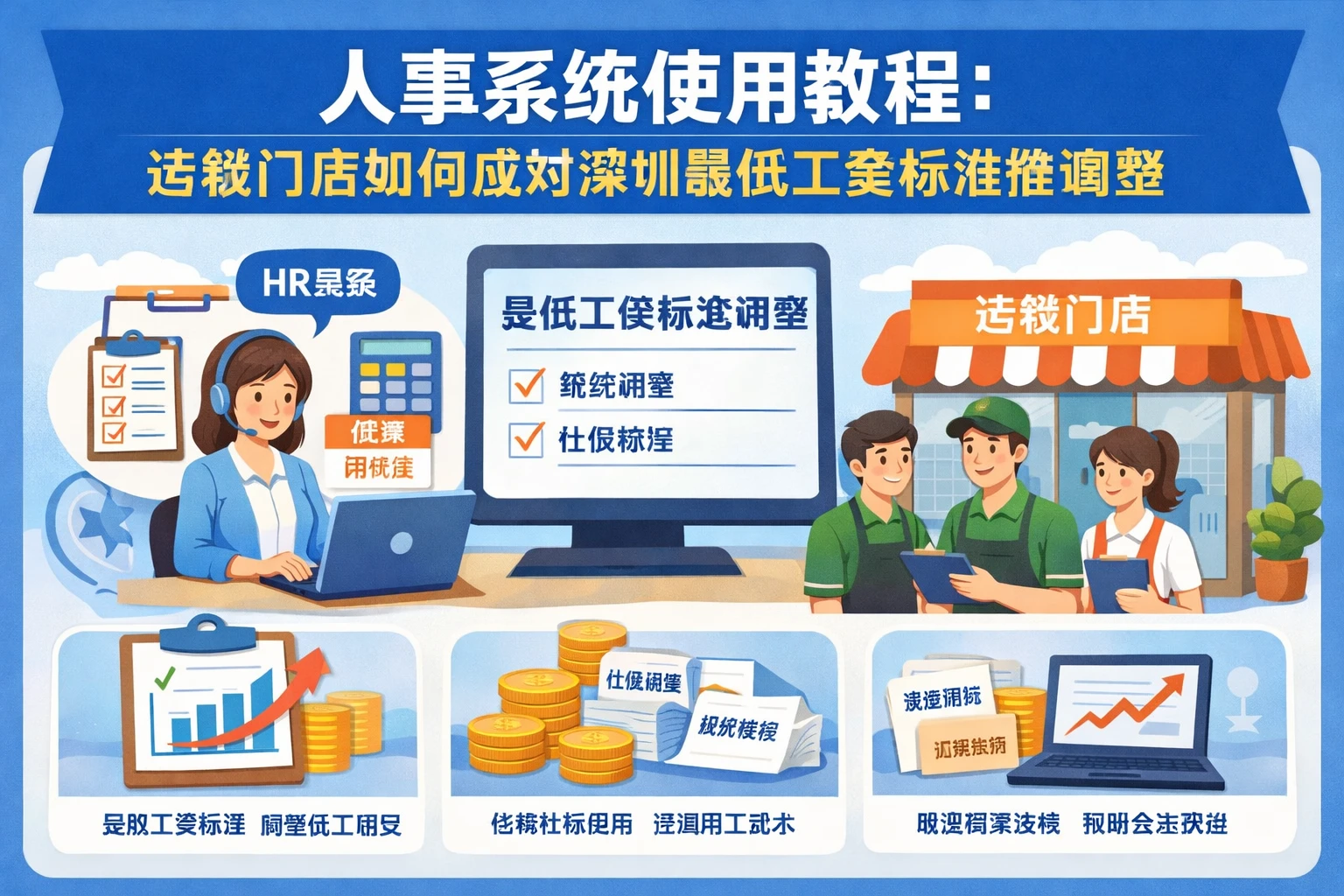 人事系统使用教程：连锁门店如何应对深圳最低工资标准调整