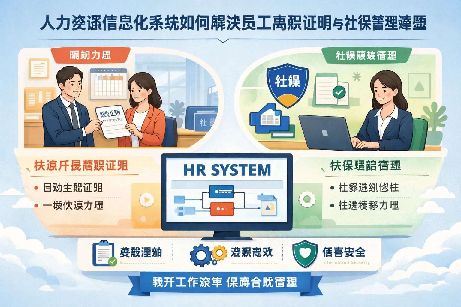 人力资源信息化系统如何解决员工离职证明与社保管理难题