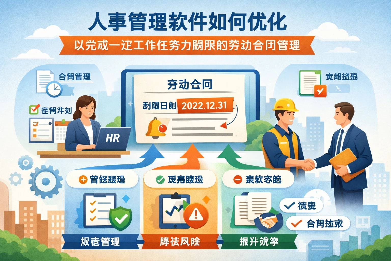 人事管理软件如何优化以完成一定工作任务为期限的劳动合同管理