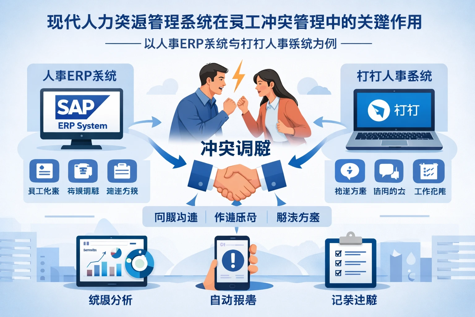 现代人力资源管理系统在员工冲突管理中的关键作用——以人事ERP系统与钉钉人事系统为例